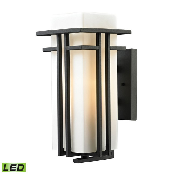 Elk Croftwell 1 Light Outdoor Sconce In Matte Black - Led 45086/1-LED