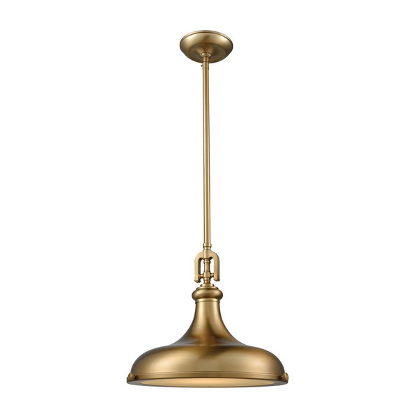 Elk Rutherford 1 Light Pendant In Satin Brass 57071/1