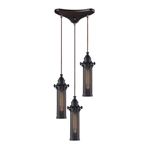 Elk Fulton 3 Light Pendant In Oil Rubbed Bronze 66325/3