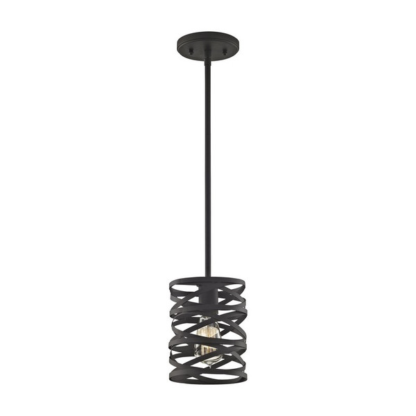 Elk Vorticy 1 Light Pendant In Oil Rubbed Bronze 81184/1-LA