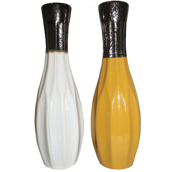 EN111289 Essential Ceramic Vase 2 Assorted - Pack Of 6