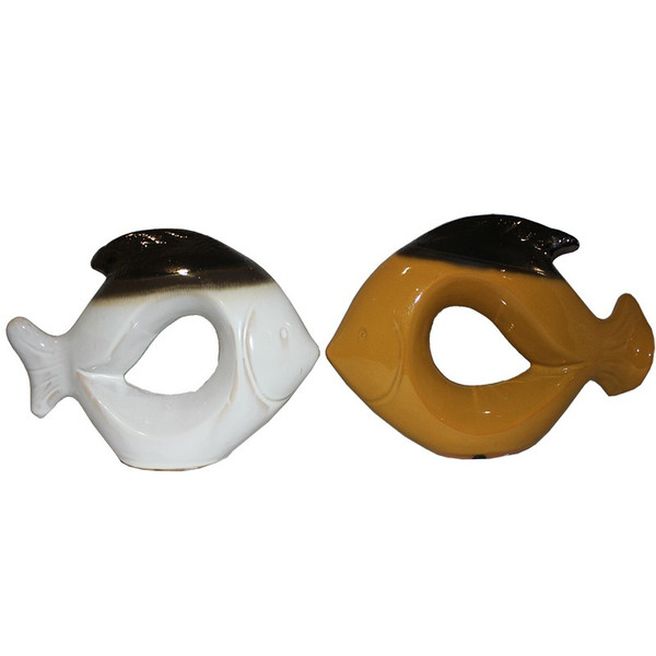 EN111298 Essential Ceramic Fish Decor 2 Assorted - Pack Of 6