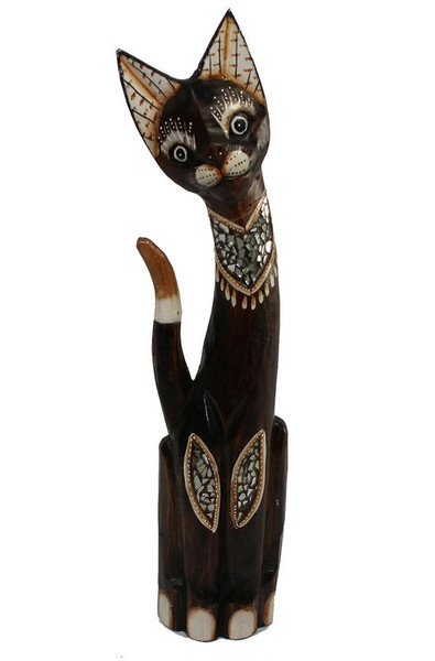 EN13146 Essential Wooden Black Cat Figurine - Pack Of 6