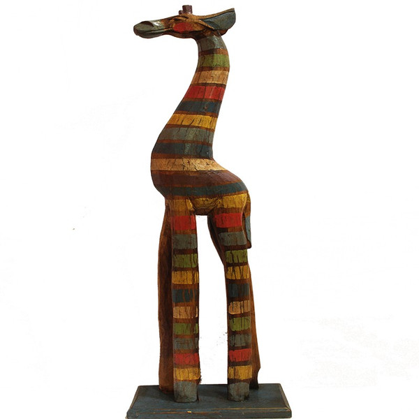 EN13221 Essential Wooden Giraffe Figurine - Pack Of 6
