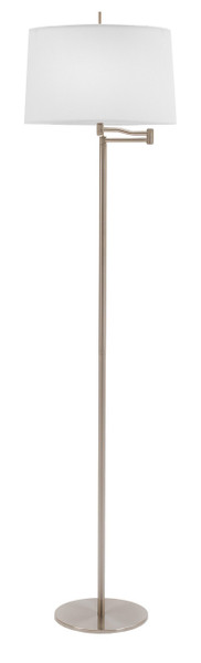 14290FSWBS Fangio Brushed Steel Swing Arm Metal Floor Lamp