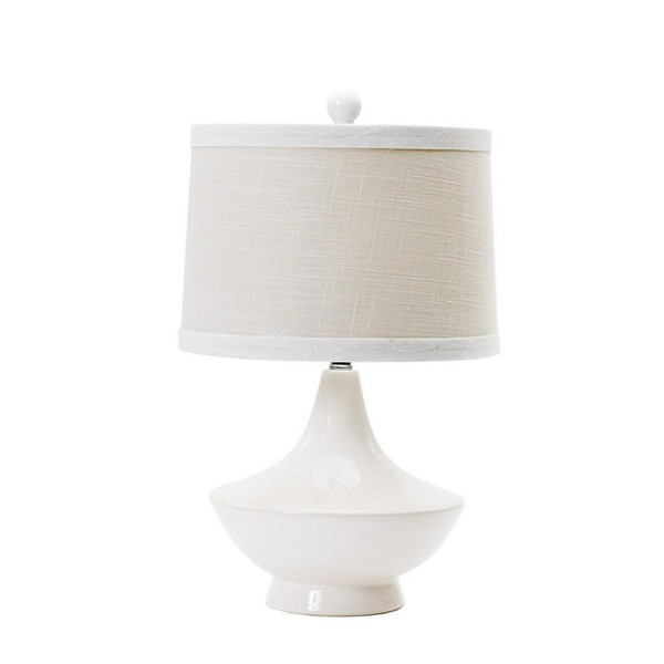 8775 Fangio 22 Inch Ceramic Table Lamp In White