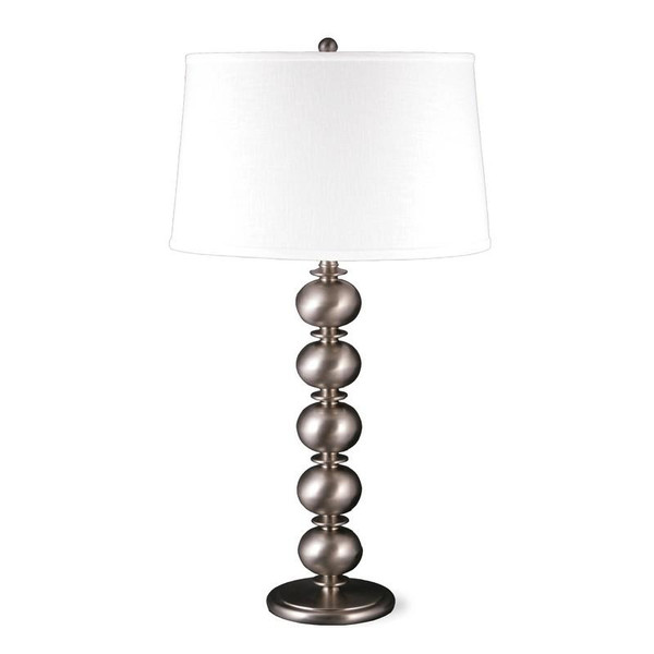 QT-1513 Fangio 30 Inch Satin Nickel Metal Table Lamp