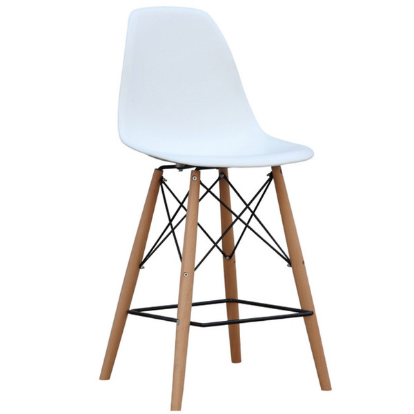 White Woodleg Eiffle Counter Chair With Square Base FMI10110-25s-WHITE