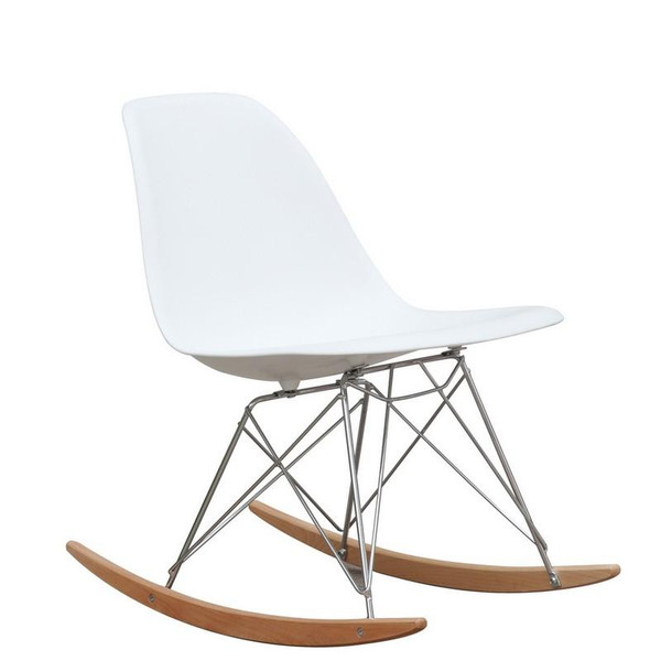 White Rocker Side Chair FMI4014 by Fine Mod Imports