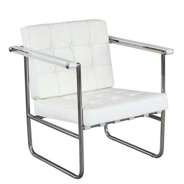 White Celona Button Tufted Chair FMI9247 by Fine Mod Imports