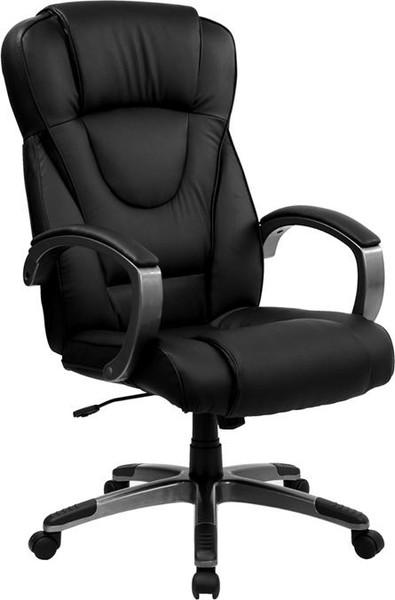Flash High Back Black Leather Executive Office Chair BT-9069-BK-GG
