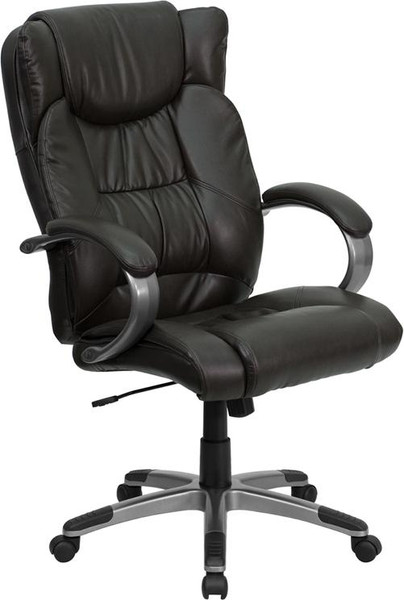 High Back Espresso Brown Leather Executive Office Chair BT-9088-BRN-GG