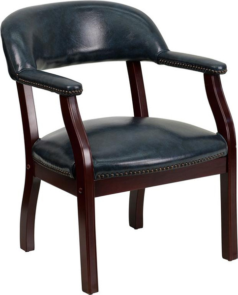 Flash Furniture Navy Vinyl Luxurious Conference Chair B-Z105-NAVY-GG