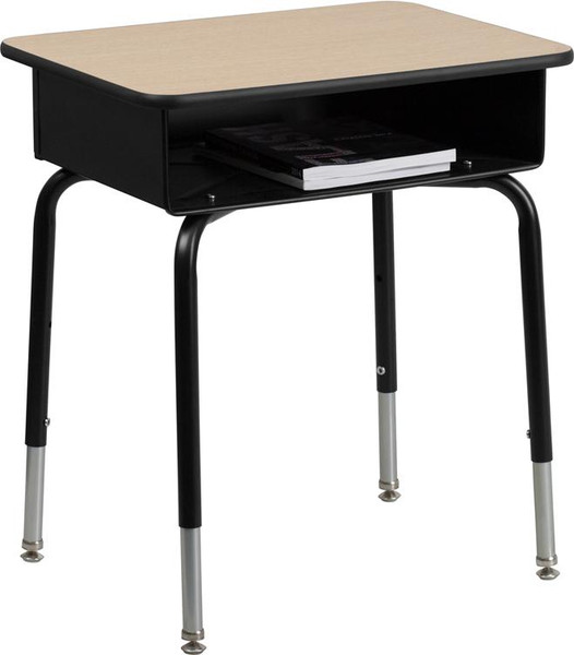 Flash Furniture Student Desk With Open Front Metal Book Box FD-DESK-GG