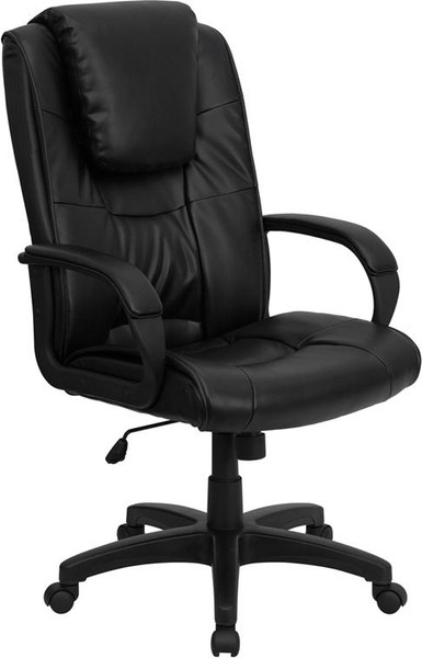 Hi Back Black Leather Executive Office Chair GO-5301BSPEC-CH-BK-LEA-GG
