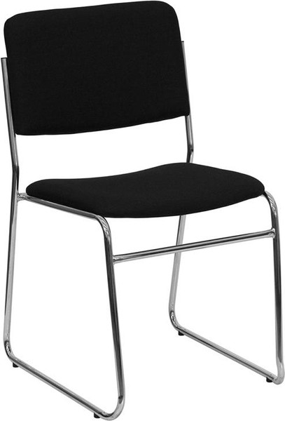 Hercules 1Black Chair w/Chrome Sled Base XU-8700-CHR-B-30-GG