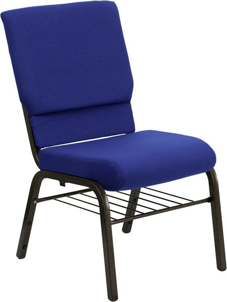 Hercules 18.5"WxNavy Blue Church Chair XU-CH-60096-NVY-BAS-GG