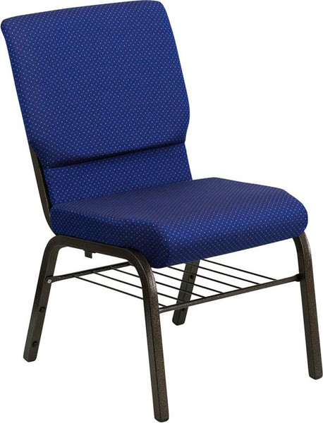 Hercules 18.5"WxNavy Blue Church Chair XU-CH-60096-NVY-DOT-BAS-GG