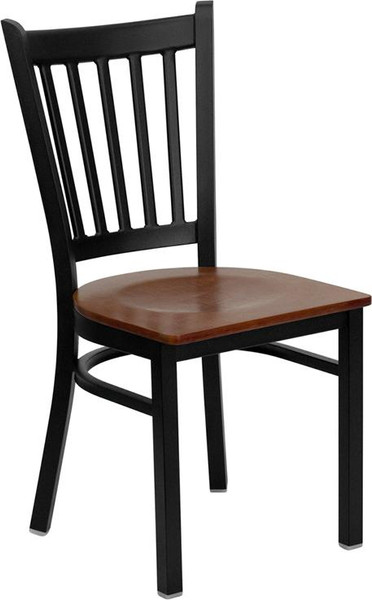 Hercules Black Vertical Back Chair-Cherry Wood XU-DG-6Q2B-VRT-CHYW-GG
