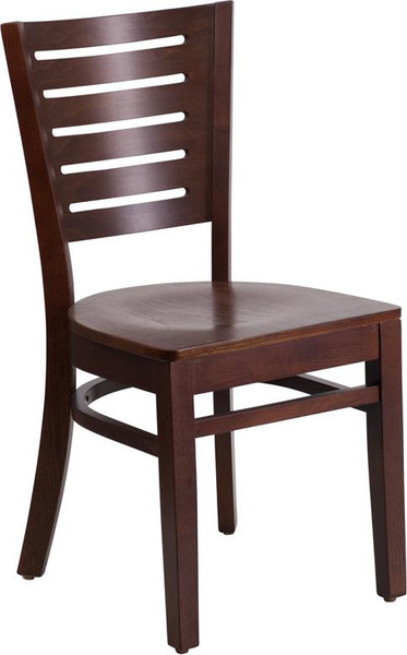 Flash Darby Slat Back Walnut Wooden Chair XU-DG-W0108-WAL-WAL-GG