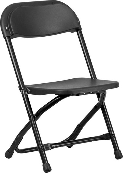 Flash Furniture Kids Black Plastic Folding Chair Y-KID-BK-GG