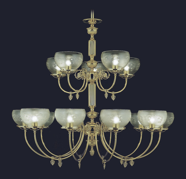Framburg 15-Light Polished Brass Chancery Foyer Chandelier 7515 PB