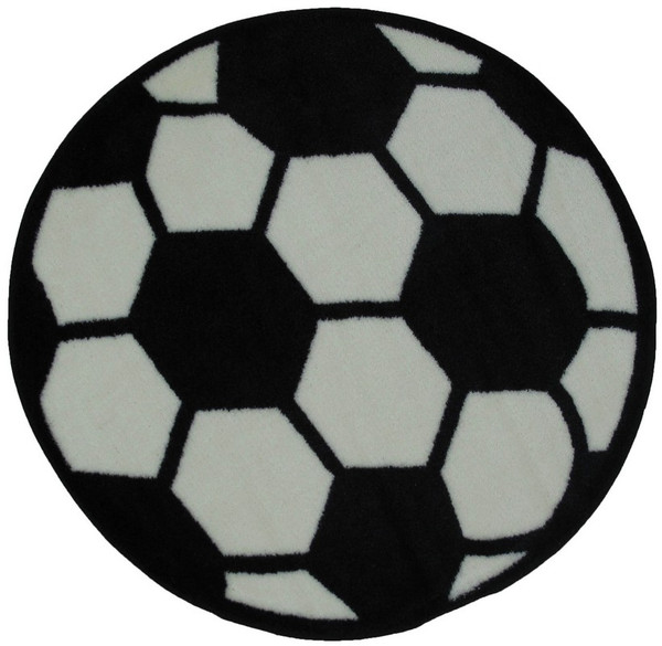 Fun Time Shape Soccerball Rug FTS-007 39RD