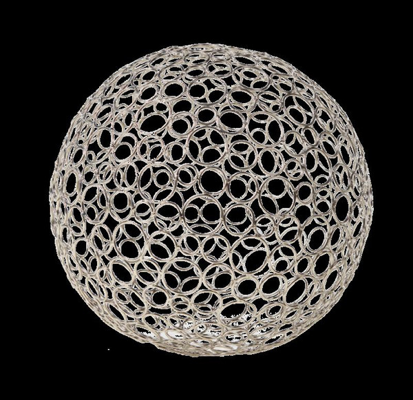 6"D Metal Circle Wire Ball - Silver (Pack Of 4) 38034-6 by Gold Leaf