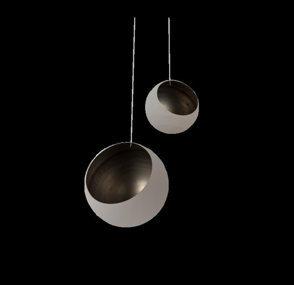 Hanging Orb Planters - Stainless Steel (Pack Of 2) SS2556-12