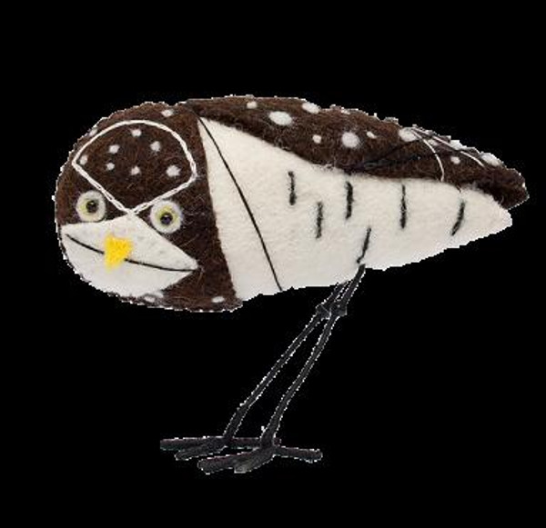 Burrowing Owl, Felt Bird - Multi TX715 by Gold Leaf