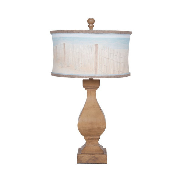 Guild Master Carved Beacon Table Lamp In Artisan Stain 3516014