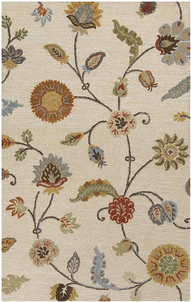 Surya Sprout Hand Hooked White Rug SRT-2002 - 5' x 8'