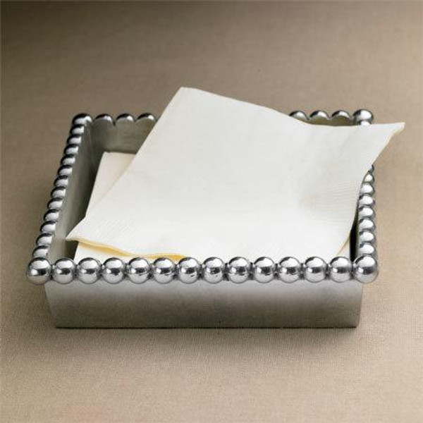 Aluminum Bead Cocktail Napkin Box, Pack Of 6 12510