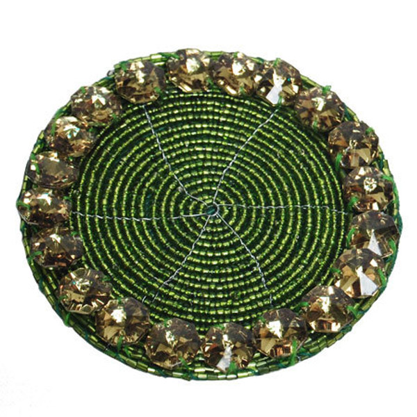 Green Gem Coaster, Pack Of 12 13082 By India Handicrafts