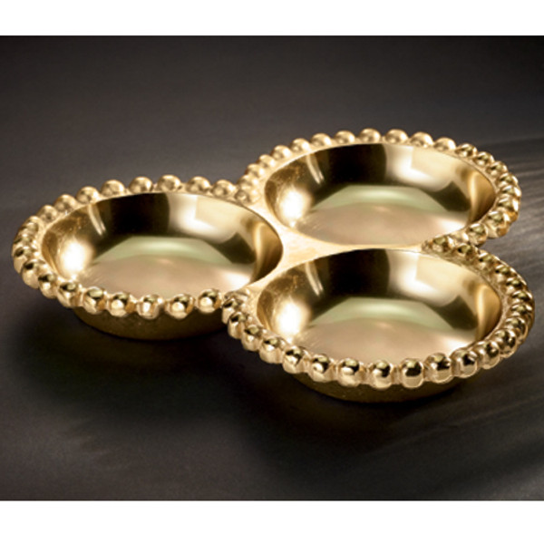 Gilded Bdd 3-Section Bowl, Pack Of 3 13964 By India Handicrafts