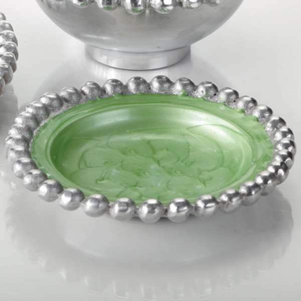 Green Beaded Dish, Pack Of 6 14004 By India Handicrafts