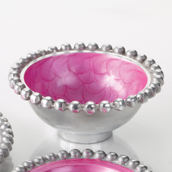 Pink Beaded Bowl, Pack Of 4 14023 By India Handicrafts