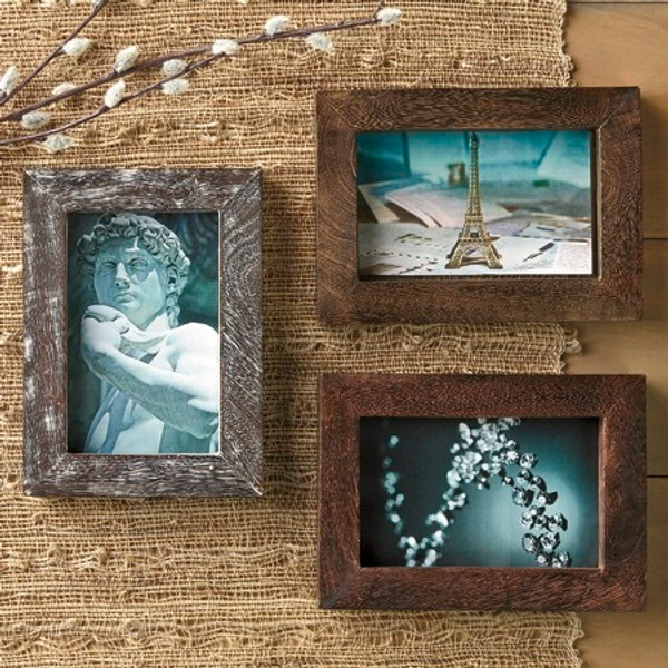 Wood Photo Frame Assorted 3, Pack Of 6 15225 By India Handicrafts