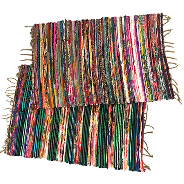 Colored Rug, Pack Of 12 15611 By India Handicrafts