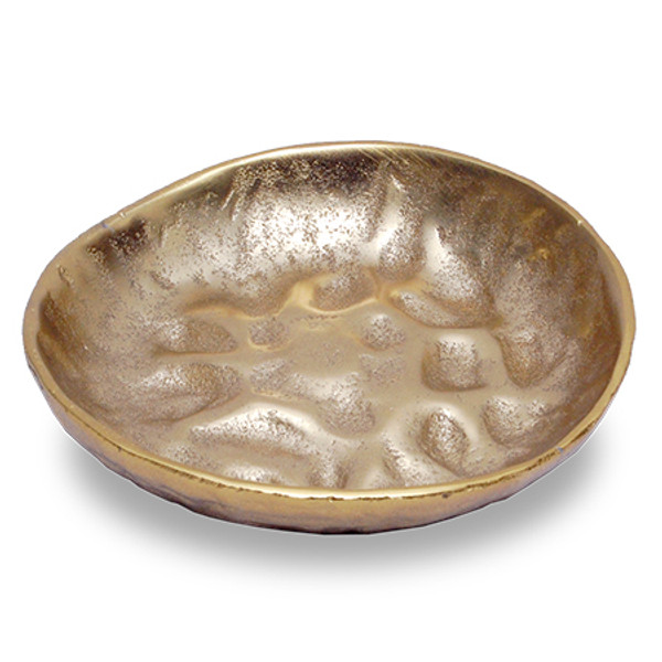 Gilded Textured Round Plate, Pack Of 6 16069 By India Handicrafts