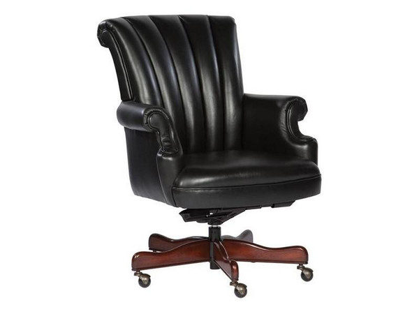 79251B Hekman 7-9251B Executive Leather Chair-Black
