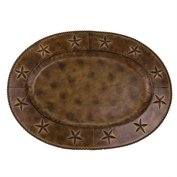 CG2012MD-01-OC Star Iron Oval Tray by HiEnd Accents