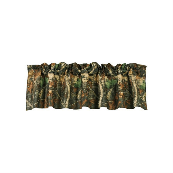 CM1001VL Oak Camo Valance Pack of 2 - Brown/Green by HiEnd Accents