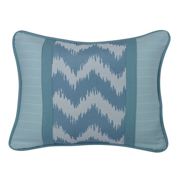 FB3930P3 Catalina Chevron & Stripes Pillow by HiEnd Accents