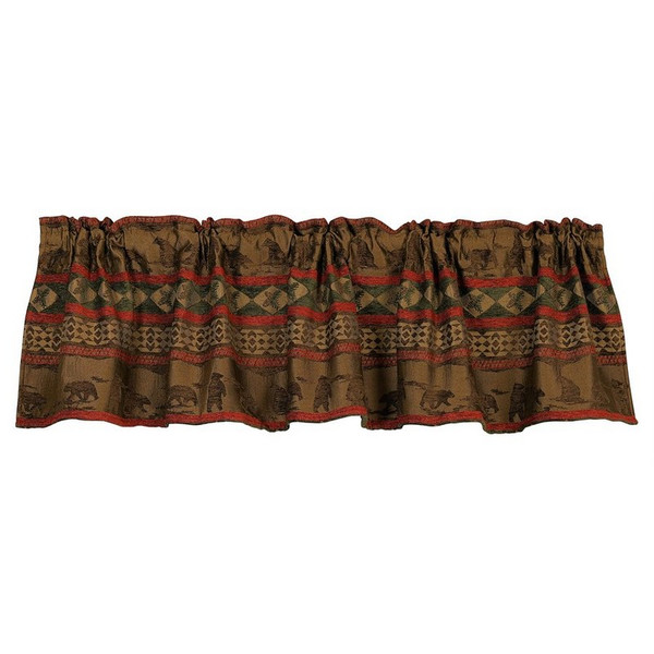 LG1845VL Cascade Lodge Valance - Red/Brown by HiEnd Accents