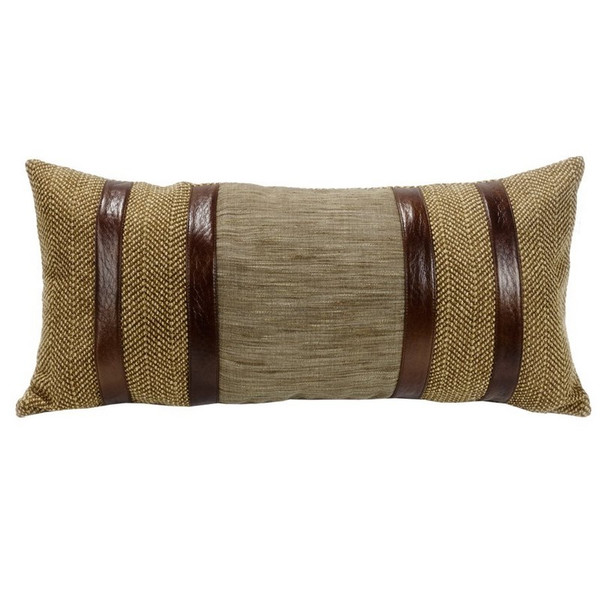 LG1860P7 Highland Lodge Herringbone Pillow - Olive/Brown by HiEnd Accents