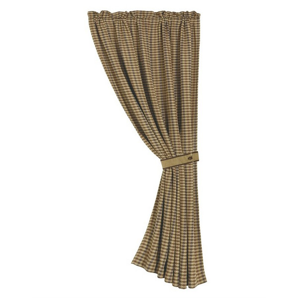 LG1880C1 Crestwood Hounds Tooth Curtain - Brown by HiEnd Accents