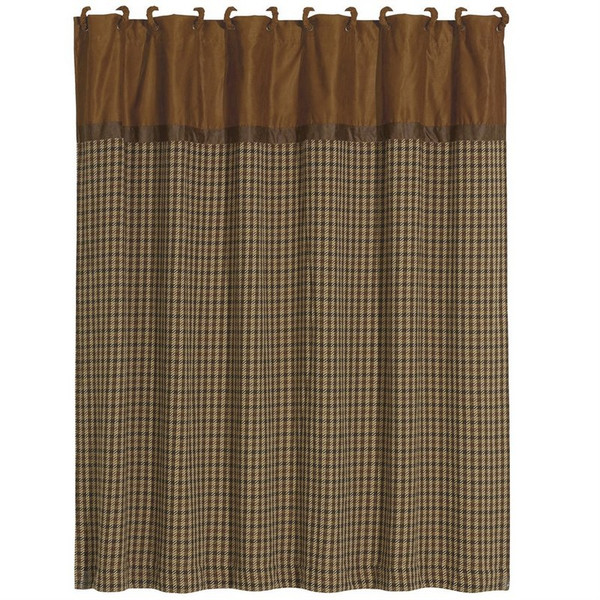 LG1880SC1 Crestwood Shower Curtain - Brown by HiEnd Accents