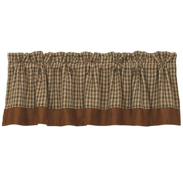 LG1880V1 Crestwood Houndstooth Valance - Brown by HiEnd Accents