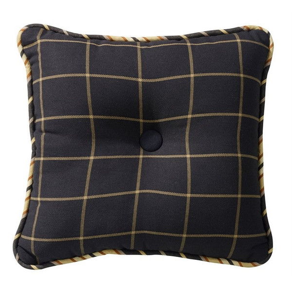 LG1890P2 Ashbury Tufted Pillow - Black by HiEnd Accents